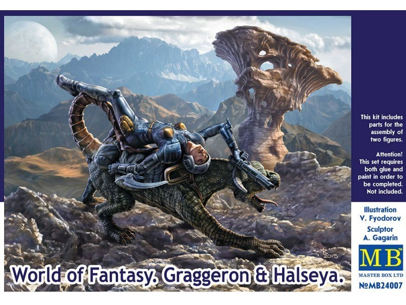 24007 1/24 World of Fantasy. Graggeron and Halseya Plastic Model Kit