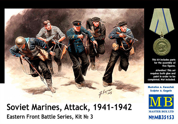 Master Box - Master Box 35153 1/35 Soviet Marines, Attack, 1941-1942. Eastern Front Battle Series, Kit No.3
