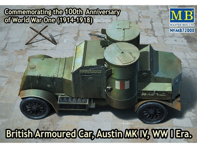 Master Box - Master Box 72008 1/72 British Armoured Car, Austin, MK IV, WW I Era Plastic Model Kit