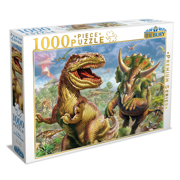 1000pc TRex and Triceratops
