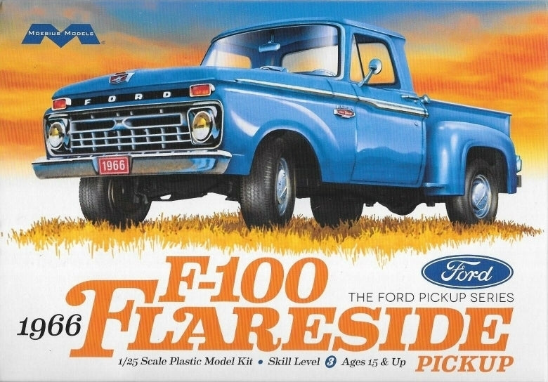 1232 1/25 1966 Ford F100 Flareside Pickup Plastic Model Kit