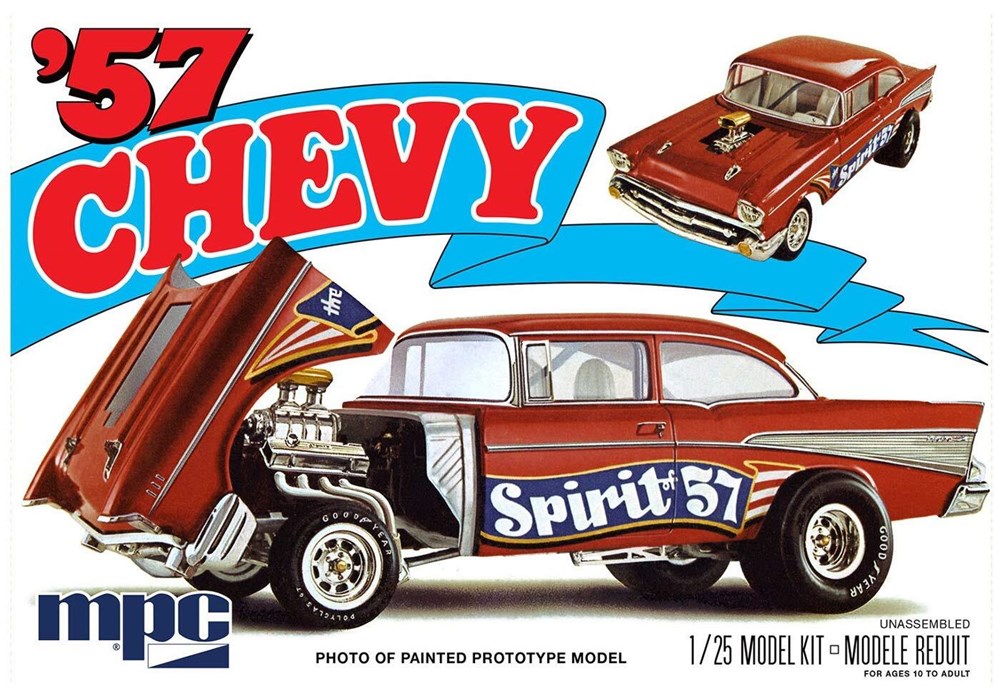 904 1/25 1957 Chevy Flip Nose   Spirit of 57   Plastic Model Kit