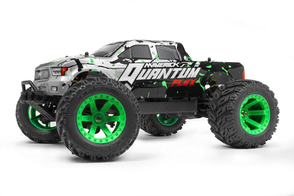 MV150201 Quantum MT 1/10 4WD Flux Brushless Electric Monster Truck Silver/Green
