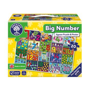 20pc Big Number Jigsaw with Poster