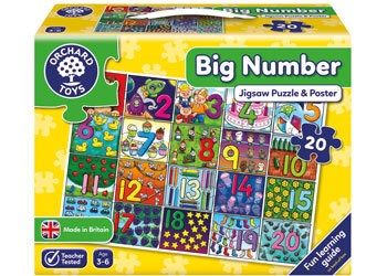 20pc Big Number Jigsaw with Poster
