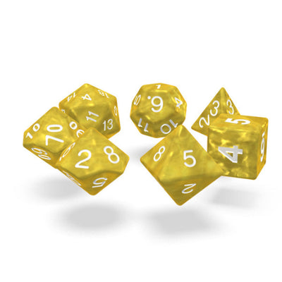 RPG Dice Set Marble Yellow Set of 7