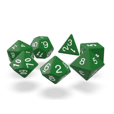 RPG Dice Set Solid Green Set of 7