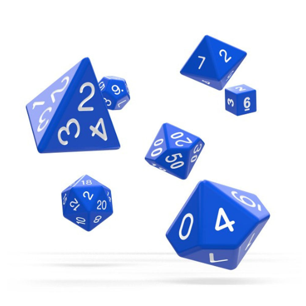RPG Dice Set Solid Blue Set of 7