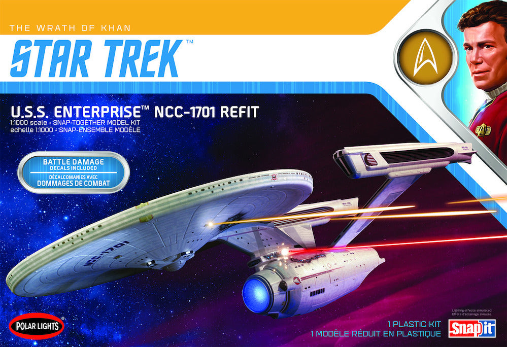 974M 1/1000 Star Trek U.S.S Enterprise Refit Wrath of Khan Edition 2T Plastic Model Kit