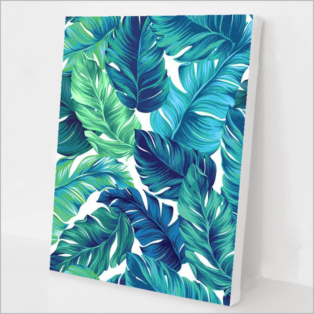 Paint by Numbers Kit Palm Leaves