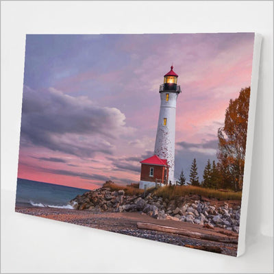 Paint by Numbers Kit Twilight Lighthouse
