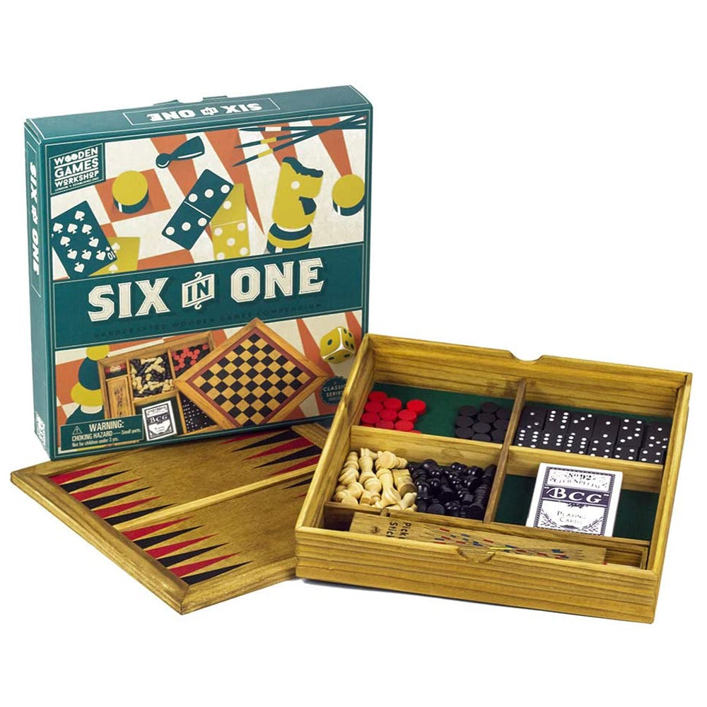 Wooden Games Workshop Six in One  Handcrafted Wooden Games Compendium