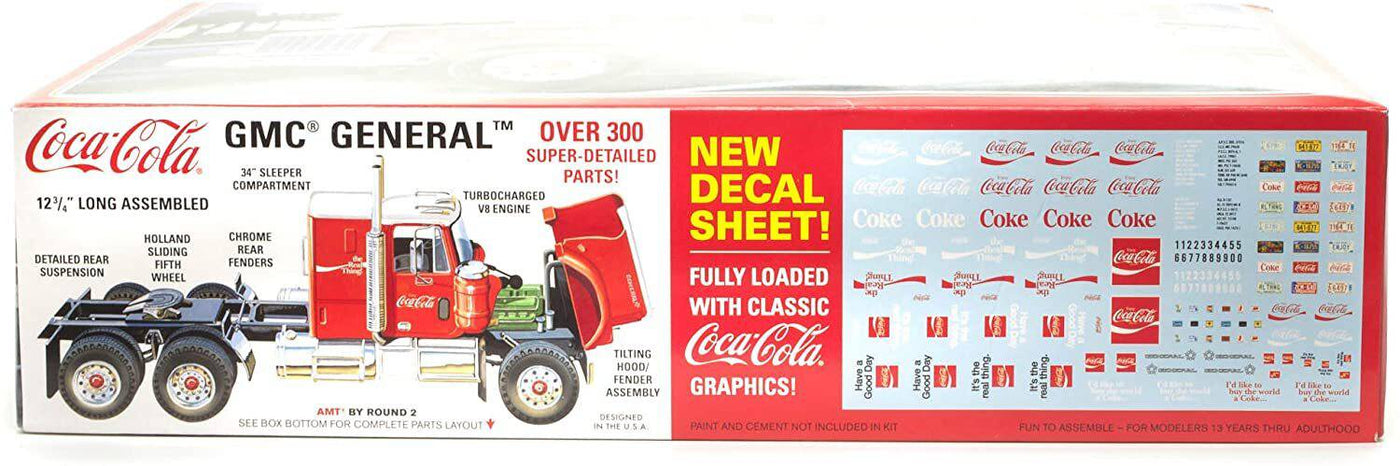1/25 1976 GMC General Semi Tractor CocaCola Plastic Model Kit