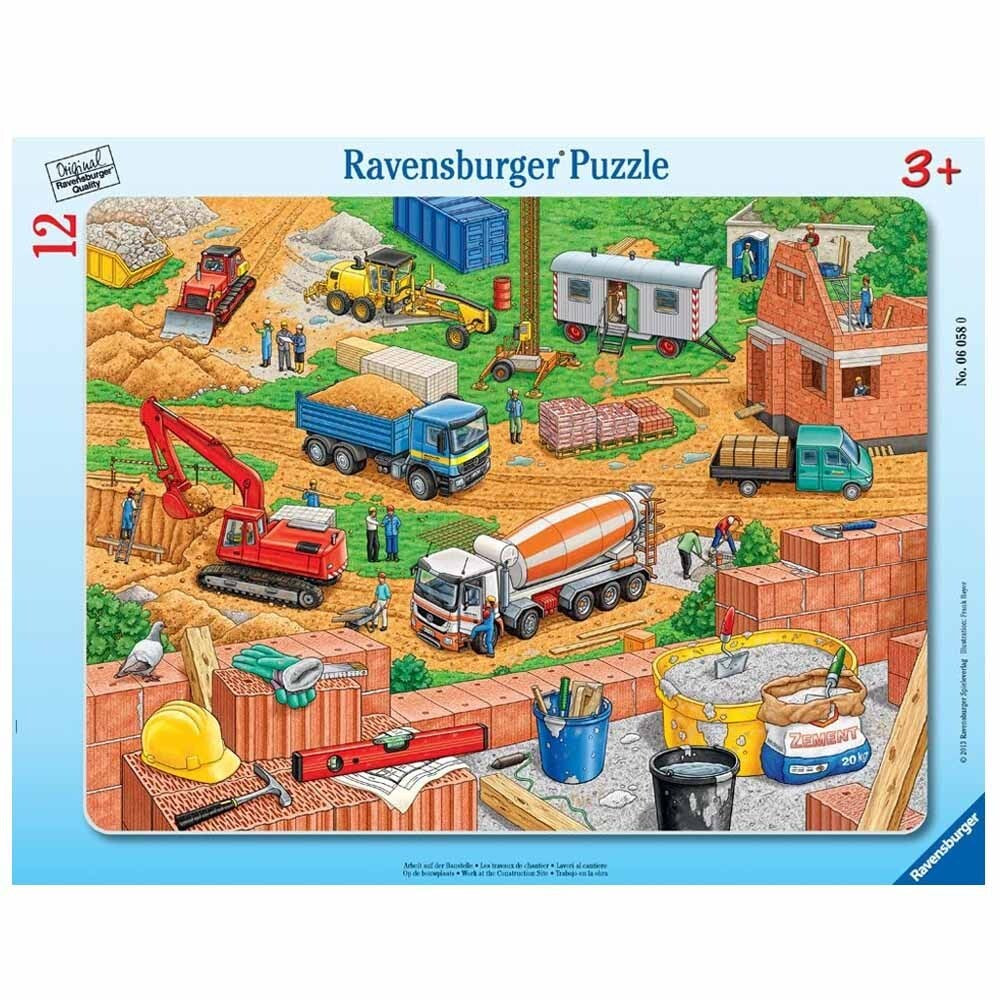 38pc Construction Site Frame Tray Puzzle
