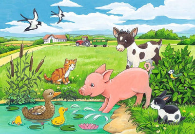 2x12pc Baby Farm Animals Puzzle
