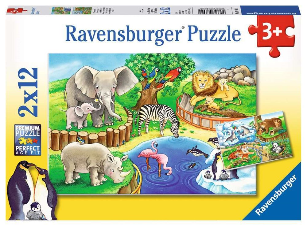 2x12pc Animals in the Zoo Puzzle