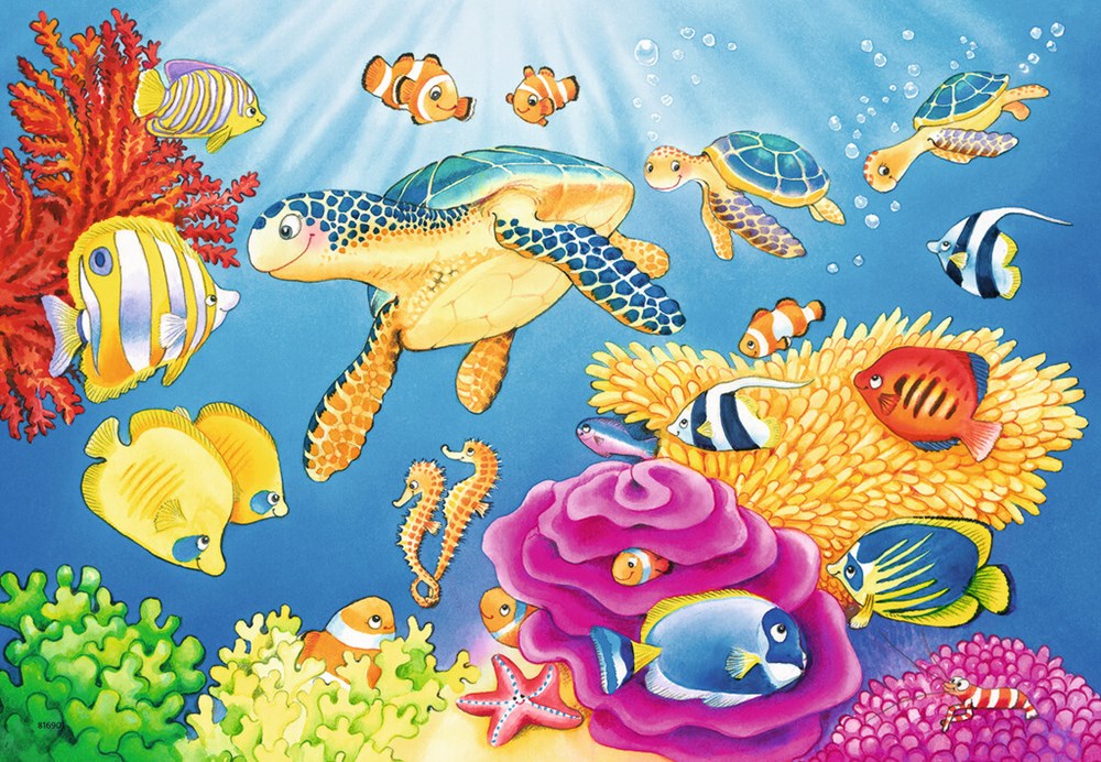 2x24pc Colourful Underwater World Puzzle