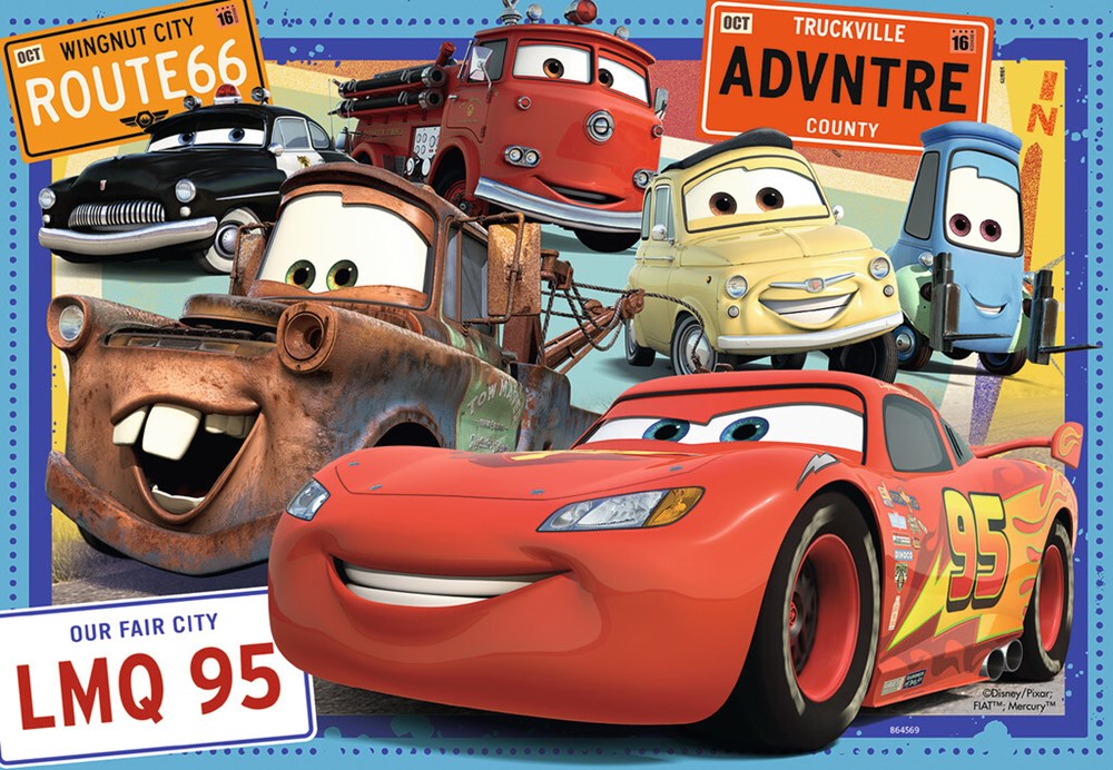 2x24pc Disney Two Cars Puzzle