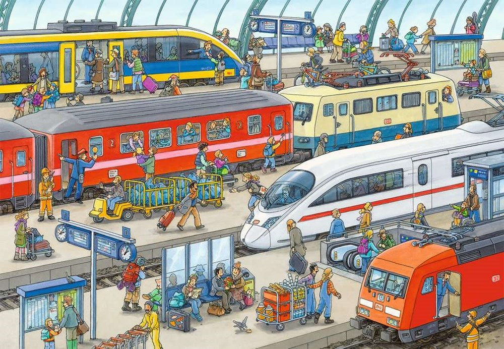 2x24pc Busy Train Station Puzzle