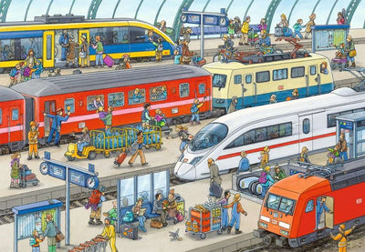 2x24pc Busy Train Station Puzzle