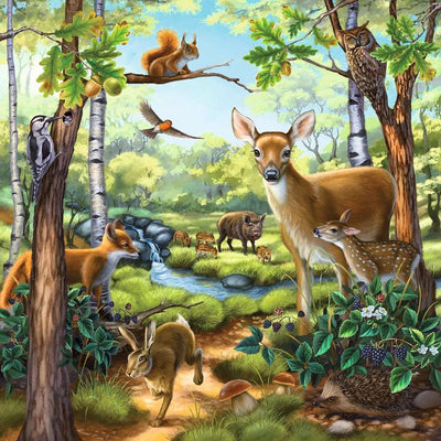 3x49pc Forest Zoo and Pets Puzzle
