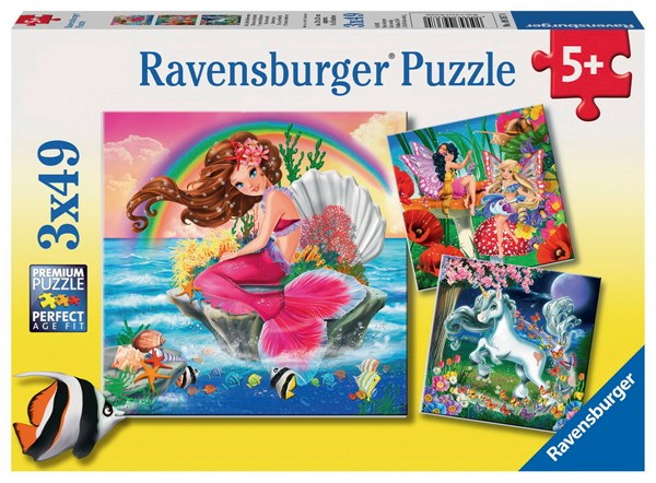 3x49pc Mythical Creatures Puzzle
