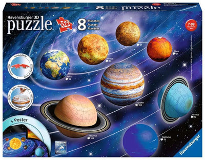 522pc Solar System 8 Planets 3D Puzzle