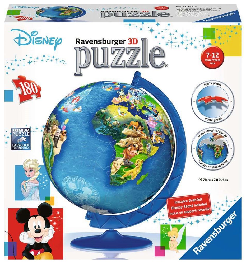180pc 3D Disney Globe Puzzle Ball