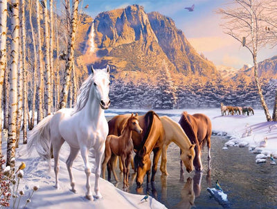 200pc Winter Horses
