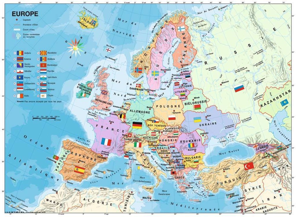 200pc European Map Puzzle