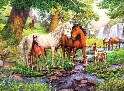 300pc Horses by the stream