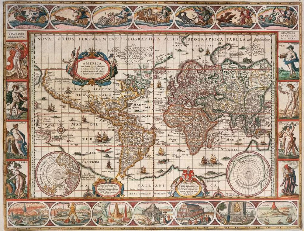 2000pc Map of World From 1650 Puzzle