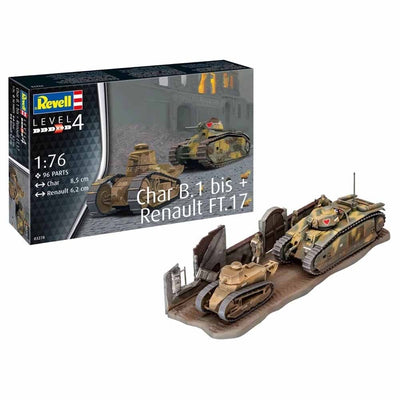1/76 Char B.1 bis and Renault FT.17