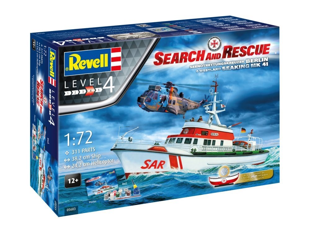 1/72 Search and Rescue/ Lifeboat Berlin +  Westland Sea King Mk.41 Gift Set