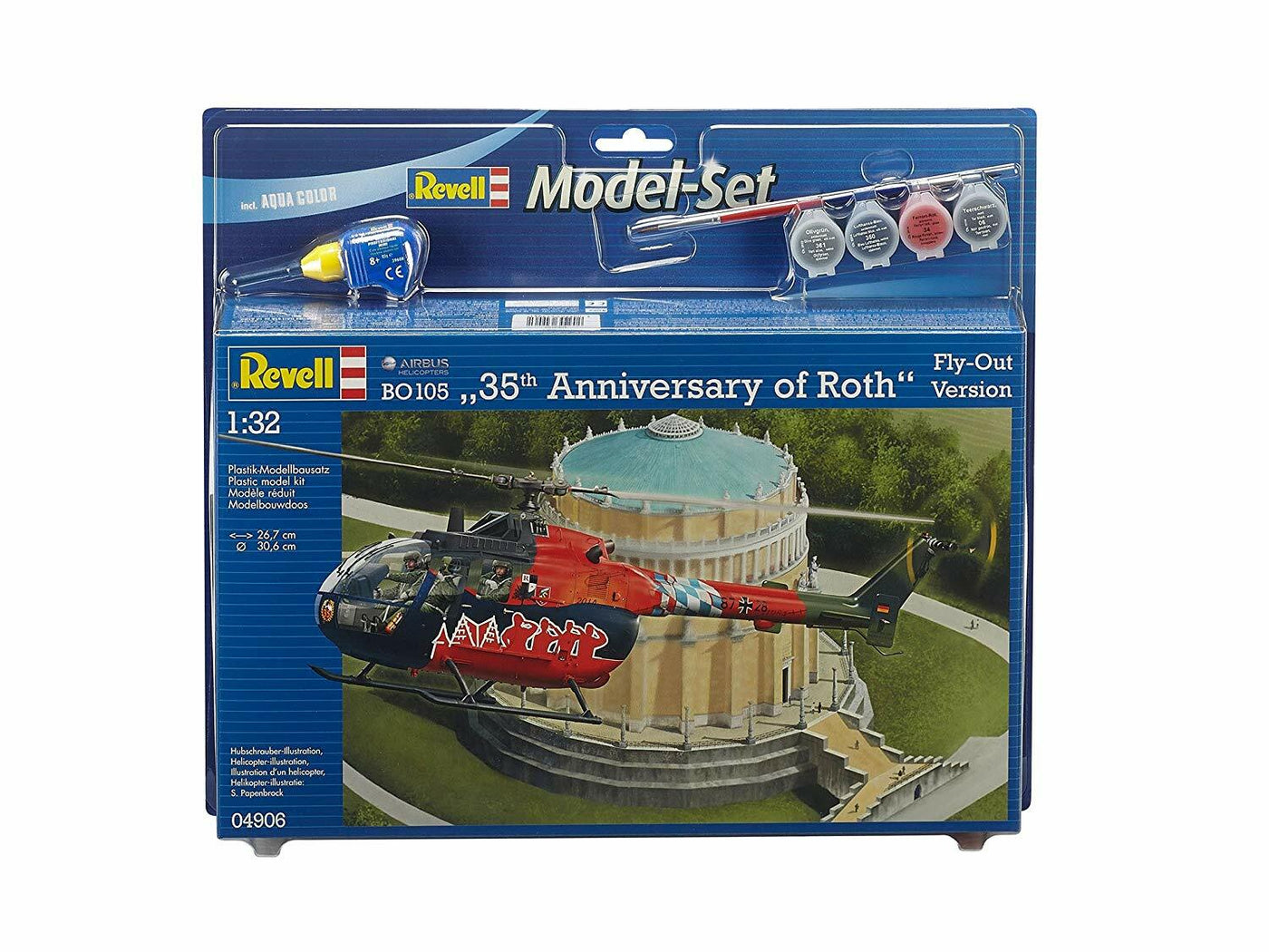 Revell - 1/32 Airbus Helicopters BO105  35th Anniversary of Roth Model Set (Fly-Out Version)