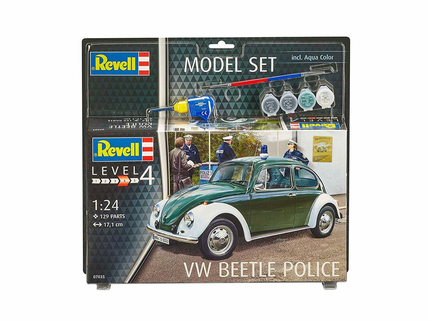 Revell - 1/24 Volkswagen Beetle Police  Model Set
