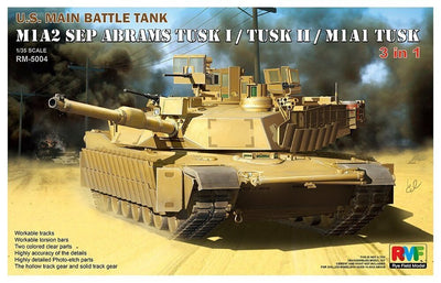 5004 1/35 M1A1/M1A2 tusk w/workable track links Plastic Model Kit