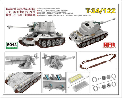 5013 1/35 T34/122 egyptian Plastic Model Kit