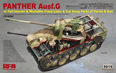 5019 1/35 APanther Ausf.G w/full interior and workable track links Plastic Model Kit