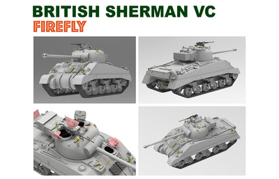 5038 1/35 British Sherman vc firefly w/workable track links Plastic Model Kit