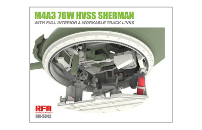 5042 1/35 M4A3 76W HVSS Sherman w/full interior Plastic Model Kit