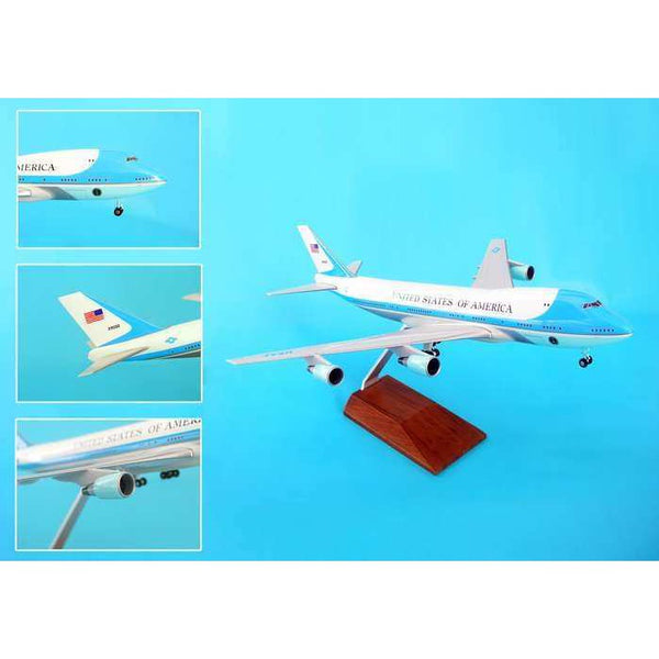 AIR FORCE ONE VC25 1/200 W/GEAR and WOOD STAND