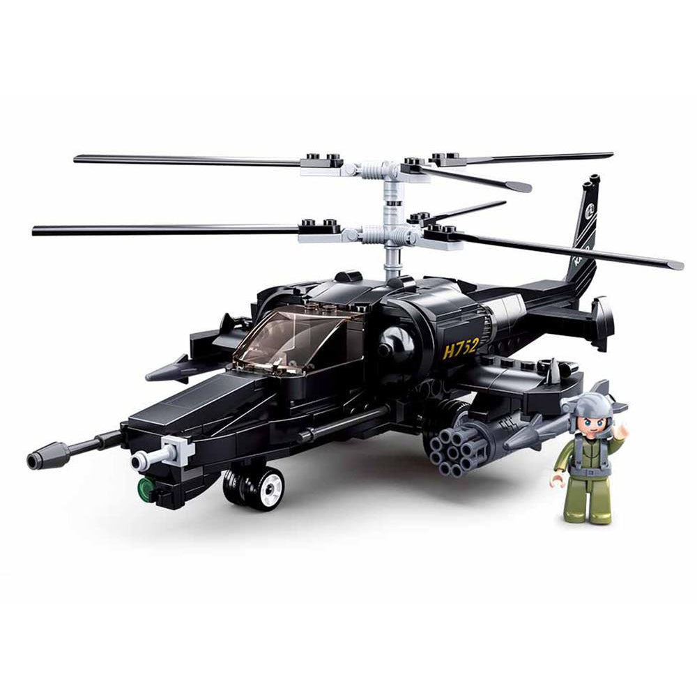 Model Bricks 330pc KA50 Black Shark Helicopter