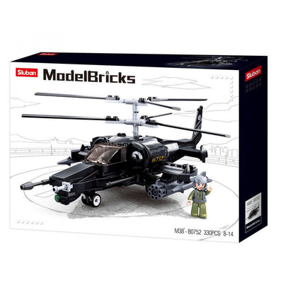 Model Bricks 330pc KA50 Black Shark Helicopter