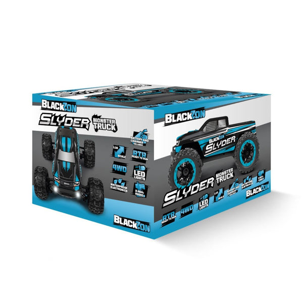 1/16 Blackzon Slyder MT 4WD Electric Monster Truck - Blue