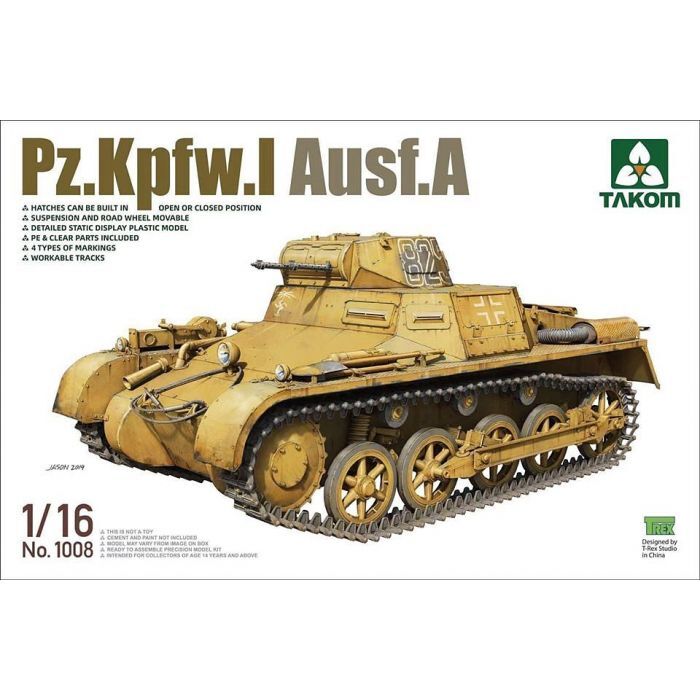 1008 1/16 Pz.Kpfw.I Ausf.A Plastic Model Kit