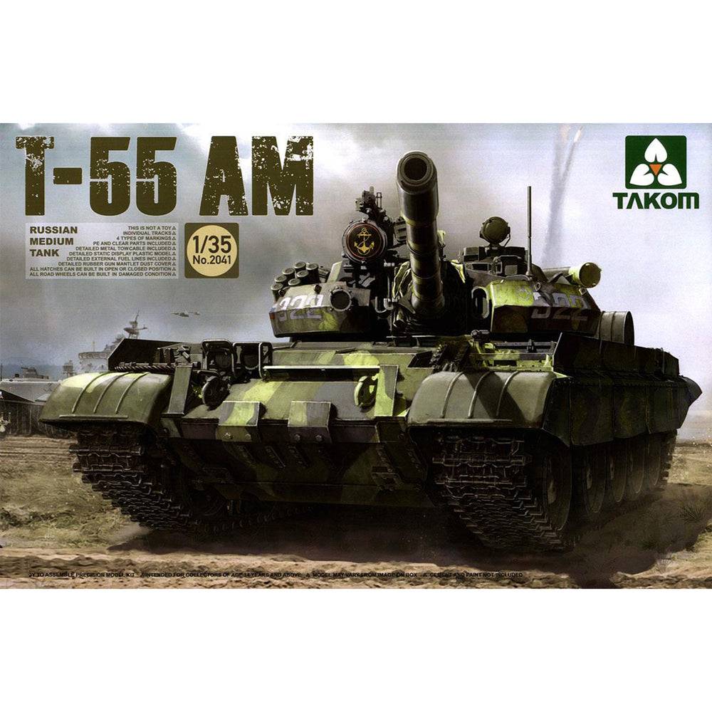 Takom - Takom 2041 1/35 Russian Medium Tank T-55 AM Plastic Model Kit