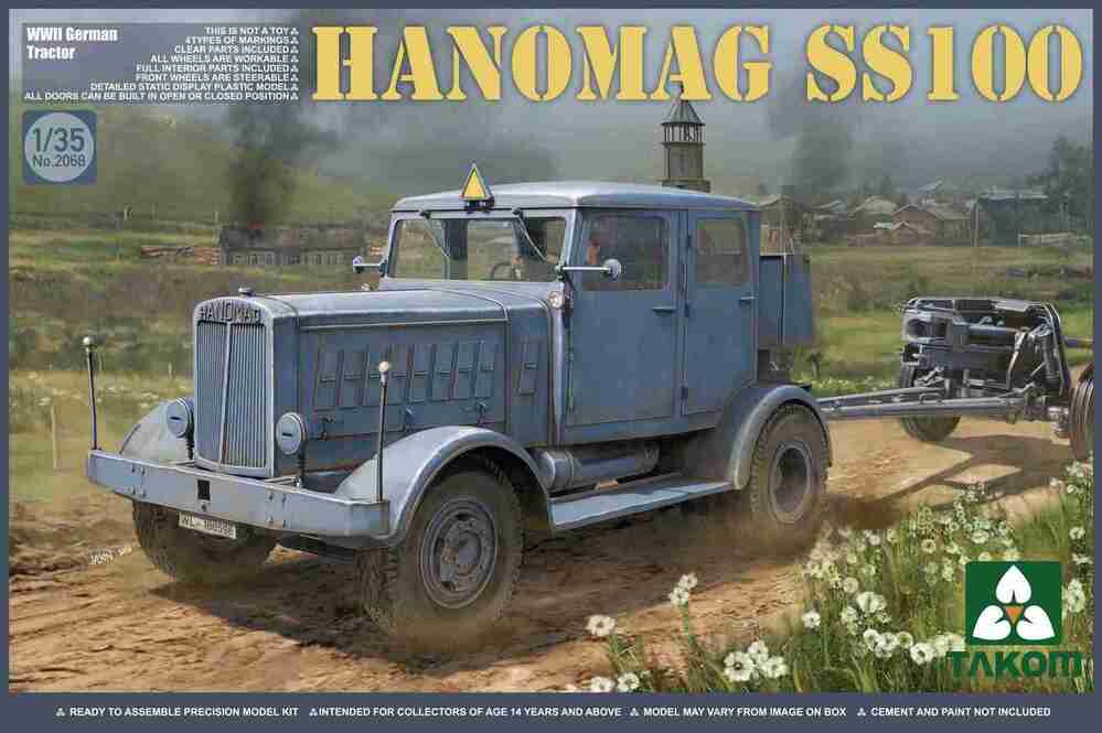 Takom - Takom 2068 1/35 WWII German Tractor Hanomag SS100 Plastic Model Kit