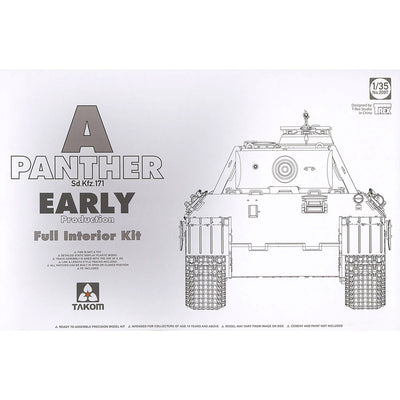 2097 1/35 WWII German medium Tank Sd.Kfz.171 Panther A early w/ full interior Plastic Kit