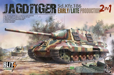 8001 1/35 Sd.Kfz.186 Jagdtiger early/late production 2 in 1 Plastic Model Kit